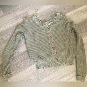sage green sweater
